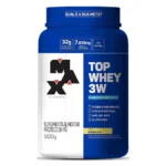 Top whey 3W + performance max titanium - baunilha - pote 900G